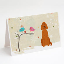 Load image into Gallery viewer, Christmas Presents between Friends Irish Setter Greeting Cards -  Blank Note Cards – 8-Pack of Artist-Designed Cards with Envelopes