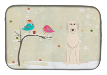 Load image into Gallery viewer, Christmas Presents between Friends Irish Wolfhound Dish Drying Mat – Absorbent, Artistic Kitchen Essentials BB2537DDM