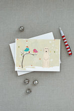 Load image into Gallery viewer, Christmas Presents between Friends Irish Wolfhound Greeting Cards -  Blank Note Cards – 8-Pack of Artist-Designed Cards with Envelopes