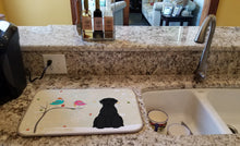 Load image into Gallery viewer, Christmas Presents between Friends Giant Schnauzer Dish Drying Mat – Absorbent, Artistic Kitchen Essentials BB2538DDM
