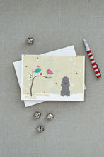 Load image into Gallery viewer, Christmas Presents between Friends Poodle - Silver Greeting Cards -  Blank Note Cards – 8-Pack of Artist-Designed Cards with Envelopes