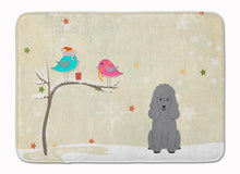 Load image into Gallery viewer, Christmas Presents between Friends Poodle Silver Machine Washable Memory Foam Mat BB2540RUG