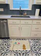 Load image into Gallery viewer, Christmas Presents between Friends Poodle Tan Machine Washable Memory Foam Mat BB2541RUG