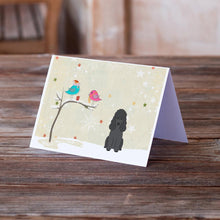 Load image into Gallery viewer, Christmas Presents between Friends Poodle - Black Greeting Cards -  Blank Note Cards – 8-Pack of Artist-Designed Cards with Envelopes