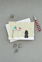 Load image into Gallery viewer, Christmas Presents between Friends Poodle - Black Greeting Cards -  Blank Note Cards – 8-Pack of Artist-Designed Cards with Envelopes