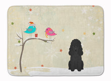 Load image into Gallery viewer, Christmas Presents between Friends Poodle Black Machine Washable Memory Foam Mat BB2543RUG
