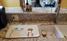 Load image into Gallery viewer, Christmas Presents between Friends Brittany Spaniel Dish Drying Mat – Absorbent, Artistic Kitchen Essentials BB2544DDM