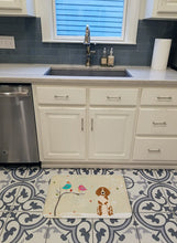 Load image into Gallery viewer, Christmas Presents between Friends Brittany Spaniel Machine Washable Memory Foam Mat BB2544RUG