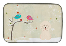 Load image into Gallery viewer, Christmas Presents between Friends Bichon Frise Dish Drying Mat – Absorbent, Artistic Kitchen Essentials BB2547DDM