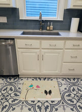 Load image into Gallery viewer, Christmas Presents between Friends Papillon Black White Machine Washable Memory Foam Mat BB2548RUG