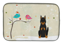 Load image into Gallery viewer, Christmas Presents between Friends Beauce Shepherd Dog Dish Drying Mat – Absorbent, Artistic Kitchen Essentials BB2552DDM