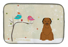 Load image into Gallery viewer, Christmas Presents between Friends Briard Brown Dish Drying Mat – Absorbent, Artistic Kitchen Essentials BB2554DDM