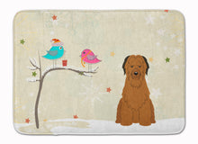 Load image into Gallery viewer, Christmas Presents between Friends Briard Brown Machine Washable Memory Foam Mat BB2554RUG