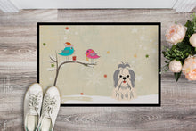 Load image into Gallery viewer, Christmas Presents between Friends Shih Tzu Silver White Doormat - 24x36 Decorative Floor Mat – Indoor/Outdoor Rug with Artistic Flair BB2557JMAT