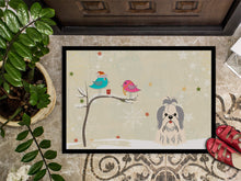 Load image into Gallery viewer, Christmas Presents between Friends Shih Tzu Silver White Doormat - 24x36 Decorative Floor Mat – Indoor/Outdoor Rug with Artistic Flair BB2557JMAT