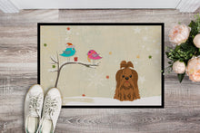 Load image into Gallery viewer, Christmas Presents between Friends Shih Tzu Chocolate Doormat - 24x36 Decorative Floor Mat – Indoor/Outdoor Rug with Artistic Flair BB2558JMAT