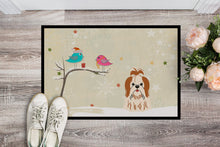 Load image into Gallery viewer, Christmas Presents between Friends Shih Tzu Red White Doormat - 24x36 Decorative Floor Mat – Indoor/Outdoor Rug with Artistic Flair BB2559JMAT