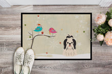 Load image into Gallery viewer, Christmas Presents between Friends Shih Tzu Black White Doormat - 24x36 Decorative Floor Mat – Indoor/Outdoor Rug with Artistic Flair BB2560JMAT