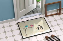 Load image into Gallery viewer, Christmas Presents between Friends Shih Tzu Black White Doormat - 24x36 Decorative Floor Mat – Indoor/Outdoor Rug with Artistic Flair BB2560JMAT