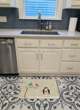 Load image into Gallery viewer, Christmas Presents between Friends Shih Tzu Black White Machine Washable Memory Foam Mat BB2560RUG