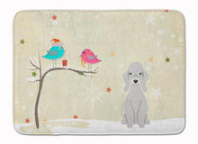 Load image into Gallery viewer, Christmas Presents between Friends Bedlington Terrier Blue Machine Washable Memory Foam Mat BB2562RUG