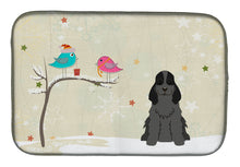 Load image into Gallery viewer, Christmas Presents between Friends Cocker Spaniel Black Dish Drying Mat – Absorbent, Artistic Kitchen Essentials BB2564DDM