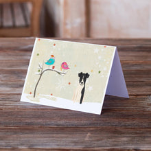 Load image into Gallery viewer, Christmas Presents between Friends Fox Terrier - Smooth Greeting Cards -  Blank Note Cards – 8-Pack of Artist-Designed Cards with Envelopes