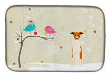 Load image into Gallery viewer, Christmas Presents between Friends Whippet Dish Drying Mat – Absorbent, Artistic Kitchen Essentials BB2571DDM
