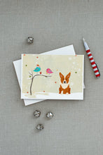 Load image into Gallery viewer, Christmas Presents between Friends Corgi Greeting Cards -  Blank Note Cards – 8-Pack of Artist-Designed Cards with Envelopes