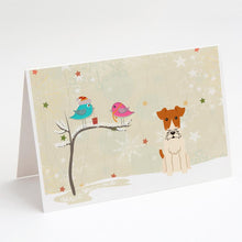 Load image into Gallery viewer, Christmas Presents between Friends Fox Terrier - Wire Greeting Cards -  Blank Note Cards – 8-Pack of Artist-Designed Cards with Envelopes