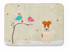 Load image into Gallery viewer, Christmas Presents between Friends Wire Fox Terrier Machine Washable Memory Foam Mat BB2573RUG