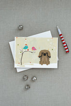 Load image into Gallery viewer, Christmas Presents between Friends Pekingese - Tan Greeting Cards -  Blank Note Cards – 8-Pack of Artist-Designed Cards with Envelopes