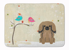 Load image into Gallery viewer, Christmas Presents between Friends Pekingnese Tan Machine Washable Memory Foam Mat BB2574RUG
