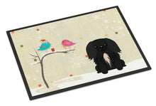 Load image into Gallery viewer, Christmas Presents between Friends Pekingnese Black Doormat - 24x36 Decorative Floor Mat – Indoor/Outdoor Rug with Artistic Flair BB2579JMAT