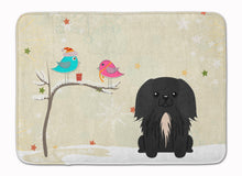 Load image into Gallery viewer, Christmas Presents between Friends Pekingnese Black Machine Washable Memory Foam Mat BB2579RUG