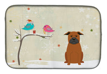 Load image into Gallery viewer, Christmas Presents between Friends Chinese Chongqing Dog Dish Drying Mat – Absorbent, Artistic Kitchen Essentials BB2583DDM