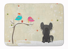 Load image into Gallery viewer, Christmas Presents between Friends Chinese Crested Black Machine Washable Memory Foam Mat BB2584RUG