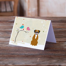 Load image into Gallery viewer, Christmas Presents between Friends Boxer - Flashy Fawn Greeting Cards -  Blank Note Cards – 8-Pack of Artist-Designed Cards with Envelopes