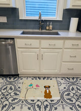 Load image into Gallery viewer, Christmas Presents between Friends Flashy Fawn Boxer Machine Washable Memory Foam Mat BB2588RUG