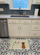 Load image into Gallery viewer, Christmas Presents between Friends Brindle Boxer Machine Washable Memory Foam Mat BB2589RUG