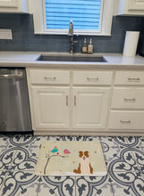 Load image into Gallery viewer, Christmas Presents between Friends Border Collie Red White Machine Washable Memory Foam Mat BB2591RUG