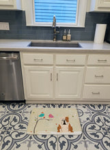 Load image into Gallery viewer, Christmas Presents between Friends English Bulldog Fawn White Machine Washable Memory Foam Mat BB2597RUG