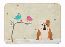 Load image into Gallery viewer, Christmas Presents between Friends English Bulldog Fawn White Machine Washable Memory Foam Mat BB2597RUG