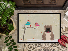 Load image into Gallery viewer, Christmas Presents between Friends English Bulldog Grey Brindle  Doormat - 24x36 Decorative Floor Mat – Indoor/Outdoor Rug with Artistic Flair BB2598JMAT