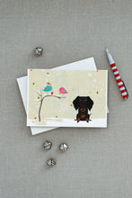 Load image into Gallery viewer, Christmas Presents between Friends Dachshund - Wire - Black Greeting Cards -  Blank Note Cards – 8-Pack of Artist-Designed Cards with Envelopes