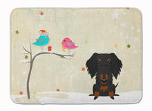Load image into Gallery viewer, Christmas Presents between Friends Wire Haired Dachshund Black Tan Machine Washable Memory Foam Mat BB2599RUG