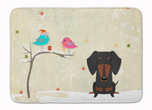 Load image into Gallery viewer, Christmas Presents between Friends Dachshund Black Tan Machine Washable Memory Foam Mat BB2604RUG
