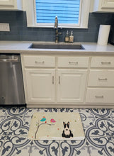 Load image into Gallery viewer, Christmas Presents between Friends Bull Terrier Black White Machine Washable Memory Foam Mat BB2605RUG