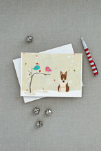 Load image into Gallery viewer, Christmas Presents between Friends Bull Terrier - Brindle Greeting Cards -  Blank Note Cards – 8-Pack of Artist-Designed Cards with Envelopes