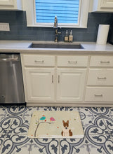 Load image into Gallery viewer, Christmas Presents between Friends Bull Terrier Brindle Machine Washable Memory Foam Mat BB2609RUG